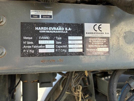 Pulvérisateur automoteur Evrard VARITRACK