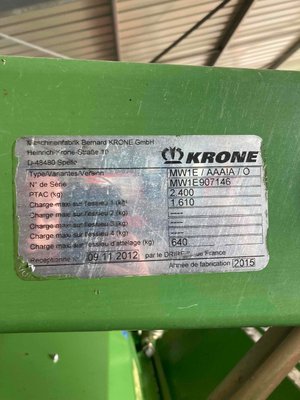 Faucheuse conditionneuse Krone EASYCUT 3201CV