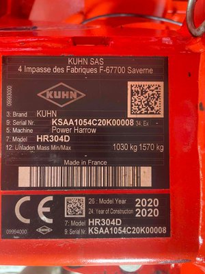 Herse rotative Kuhn HR304D